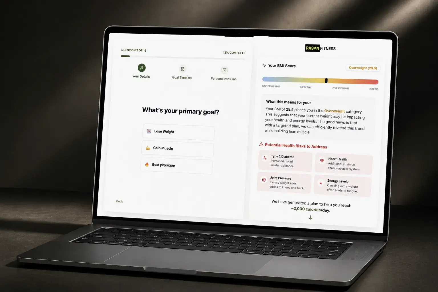 Custom Quiz & Lead Qualification App — web app website designed by Amar