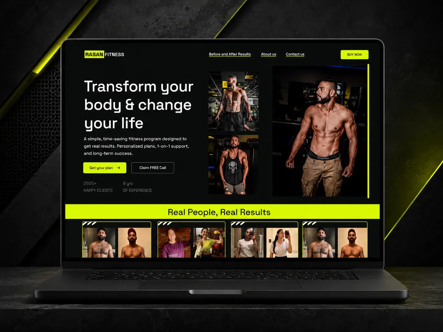 Rasan Fitness — web design website designed by Amar